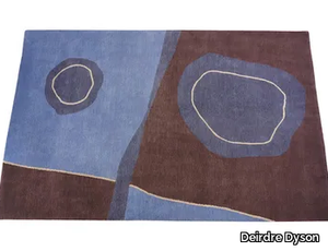 POND AND LAKE - Contemporary style rectangular handmade fabric rug _ Deirdre Dyson