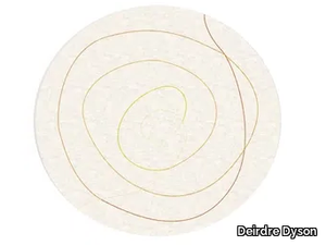 LINEAR LOOPS - Round handmade rug _ Deirdre Dyson