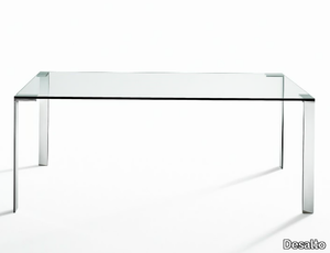 LIKO GLASS - Glass and steel table _ Desalto