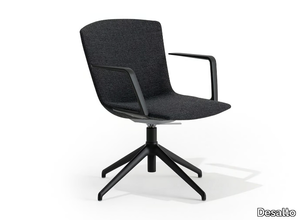 CALUM OFFICE TASK - Swivel trestle-based office chair with armrests _ Desalto