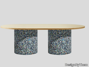 CONFETTI - Oval coffee table _ DesignByThem