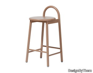 BOBBY - High powder coated steel stool with footrest _ DesignByThem