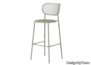 PIPER - High stainless steel stool with back _ DesignByThem