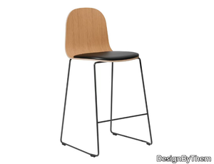 POTATO - High sled base stool with integrated cushion _ DesignByThem