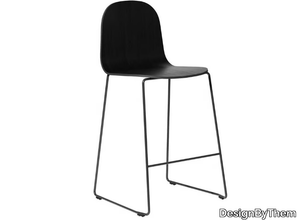 POTATO - Sled base high stool with back _ DesignByThem