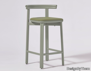 TWILL - Powder coated aluminium barstool with integrated cushion _ DesignByThem