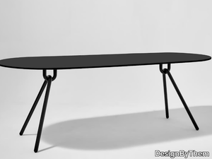 PIPER - Oval laminate dining table _ DesignByThem