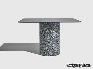 CONFETTI - Contemporary style square engineered wood table _ DesignByThem