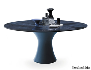 MANHATTAN RING MY GLASS - Round tempered glass table top _ Devina Nais