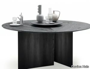 MANHATTAN SLICE - Round oak table top _ Devina Nais