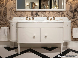 DOUBLE MUSIC - Double vanity unit with doors _ Devon&Devon