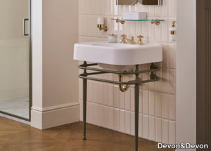 BLUES IN WHITE TEC PLUS - Rectangular double washbasin _ Devon&Devon