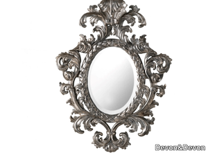 SALOMÉ - Oval silver leaf framed mirror _ Devon&Devon