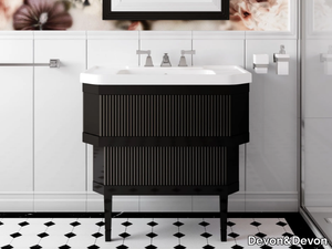 METROPOLITAN CERAMIC - Floor-standing single vanity unit _ Devon&Devon