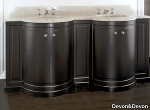 REGENT - Double vanity unit with doors _ Devon&Devon