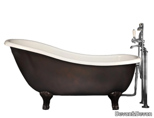 REGINA COPPER EFFECT - Cast iron bathtub on legs _ Devon&Devon