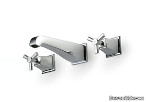 TIME - 3 hole wall-mounted brass bathtub tap _ Devon&Devon