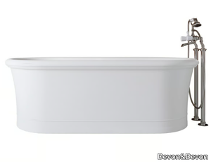 CELINE WHITE - Freestanding oval White Tec Plus bathtub _ Devon&Devon