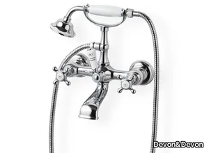 AUSTIN - 2 hole wall-mounted bathtub mixer with hand shower _ Devon&Devon