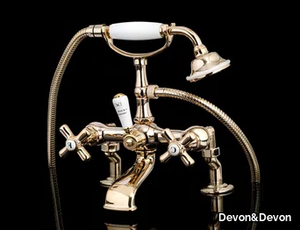 CITY - 2 hole floor standing bathtub mixer with hand shower _ Devon&Devon