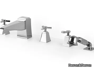 TIME - Deck mounted 5 hole brass bathtub tap _ Devon&Devon