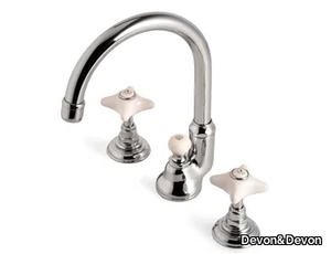 WHITE ROSE - 3 hole countertop washbasin mixer _ Devon&Devon