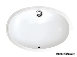 WHITE - Undermount oval washbasin _ Devon&Devon