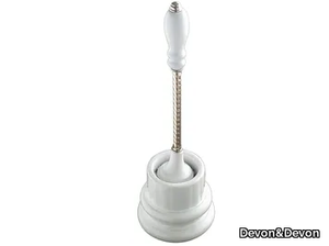 DOROTHY - Ceramic and brass toilet brush holder _ Devon&Devon