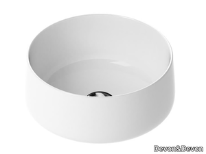 SCOTTIE - Countertop round single ceramic washbasin _ Devon&Devon