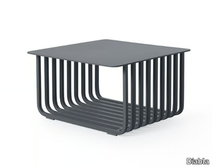 GRILL - Square thermo lacquered aluminium coffee table _ Diabla