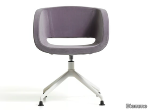 VANITY - Trestle-based fabric reception chair with armrests _ Diemme