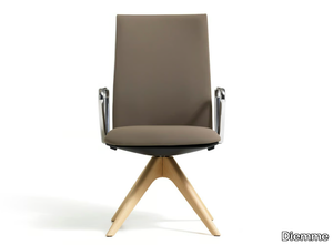 VELVET - Trestle-based fabric office chair with armrests _ Diemme