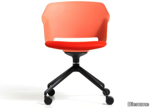 CLOP - Polypropylene office chair with armrests with 4-Spoke base _ Diemme