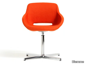 CLEA PLUS - Fabric reception chair with armrests _ Diemme