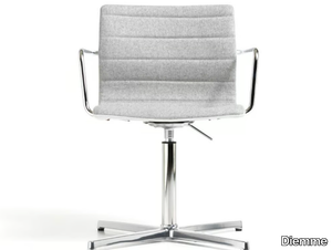 MISS - With 4-spoke base fabric reception chair with armrests _ Diemme