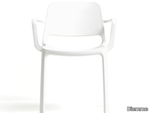 NUKE - Polypropylene garden chair with armrests _ Diemme