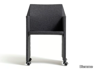 ORIGAMI - Fabric training chair with armrests with wheels _ Diemme