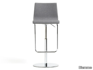 PRINCE - Fabric stool height-adjustable with back _ Diemme