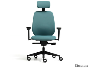 SKIN - Height-adjustable fabric office chair with armrests with 5-Spoke base _ Diemme