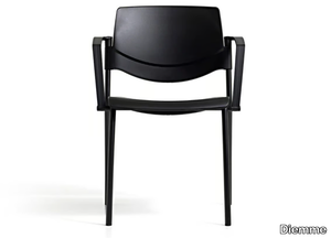 SUNNY NEW - Stackable polypropylene reception chair with armrests _ Diemme