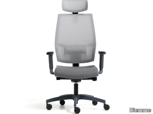 LEAD - Height-adjustable mesh office chair with headrest _ Diemme