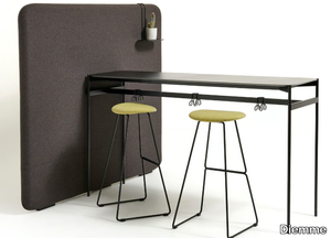 SNAKE - Rectangular office desk with sound absorbing screens _ Diemme