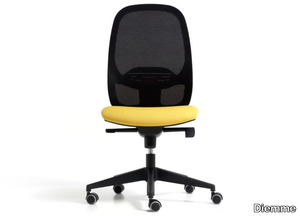 HOP - Height-adjustable mesh office chair with castors with 5-Spoke base _ Diemme