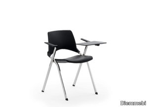 LAKENDÒ PLASTIC - Stackable folding chair with armrests _ Diemmebi