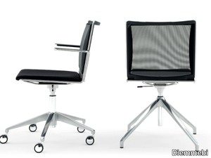 S’MESH PLASTIC - Office chair with castors with 5-Spoke base _ Diemmebi