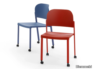 MAKEUP PLASTIC - Polypropylene chair with castors _ Diemmebi