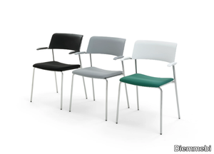 CALA PLUS - Stackable polypropylene chair with armrests _ Diemmebi