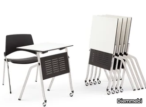 LAKENDÒ - Folding HPL bench desk with castors _ Diemmebi