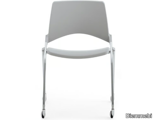 LAKENDÒ PLASTIC - Folding plastic chair with castors _ Diemmebi