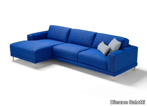 NAXOS - 3 seater fabric sofa bed with chaise longue _ Dienne Salotti